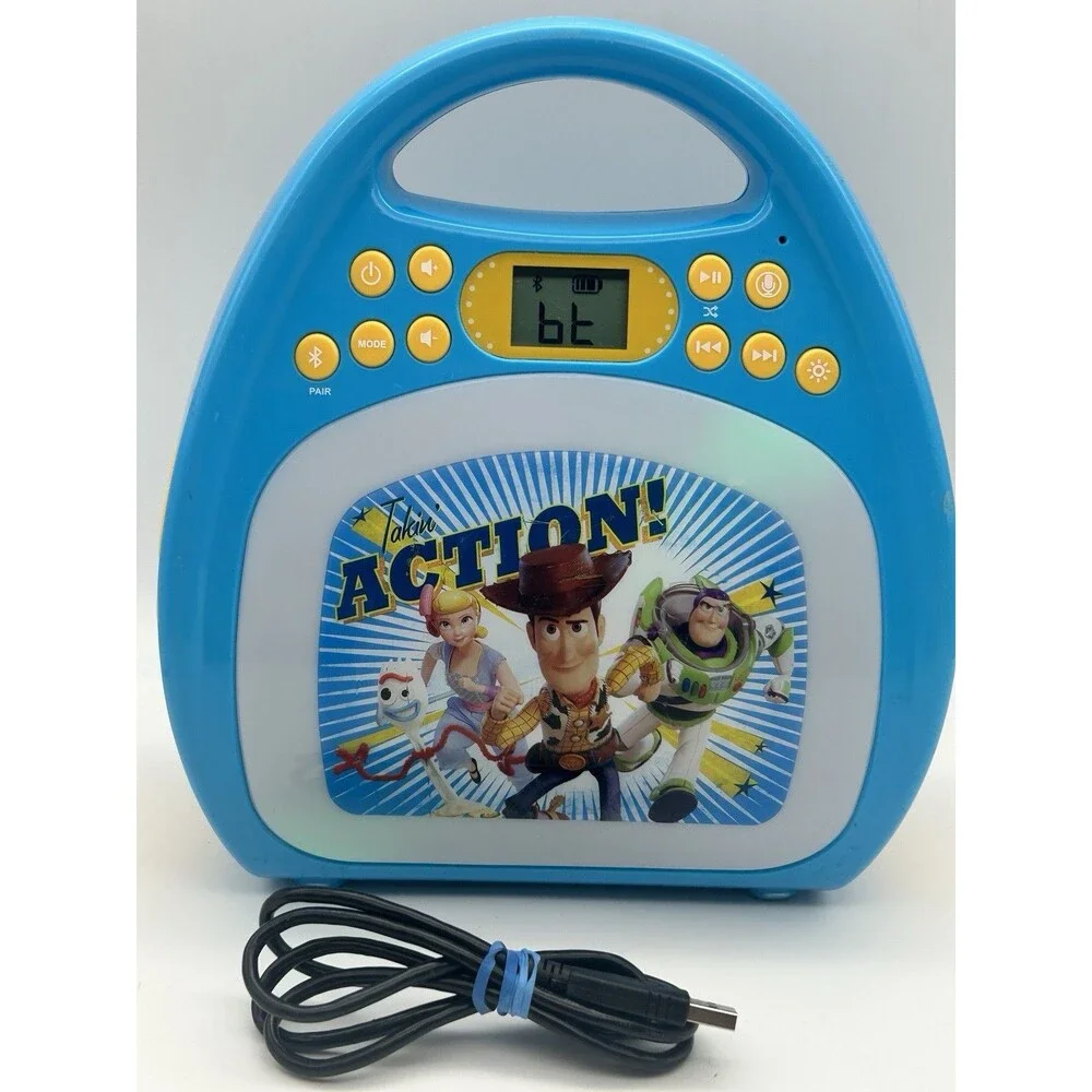 Disney Pixar Toy Story 4 Bluetooth MP3 Karaoke Machine *No Mic* Tested